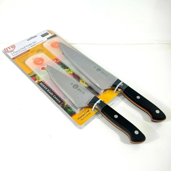 MasterChef 2 Piece Chef Knife Set 6in 8in Stainless Steel Anniversary Series New